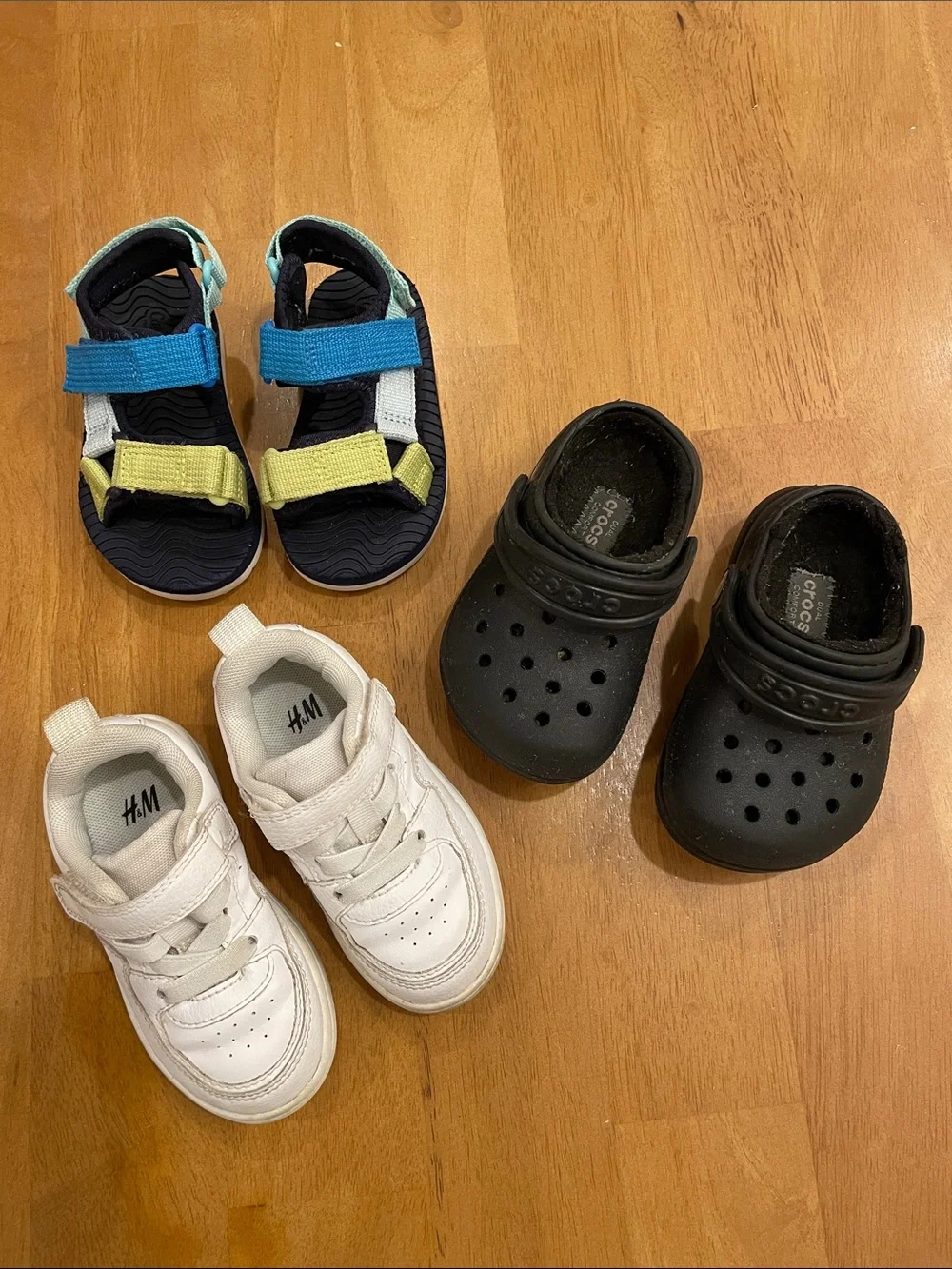 CROCS Clogs Sandals & Sneaker Bundle Toddler Baby Boy Size 6 Shoes
